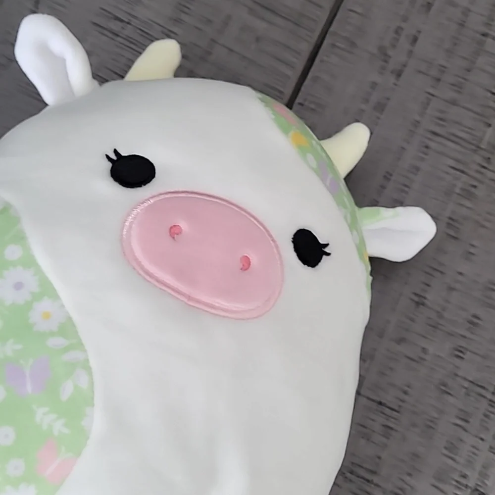 Squishmallows Ada Green and White Cow Plush 8 Inch